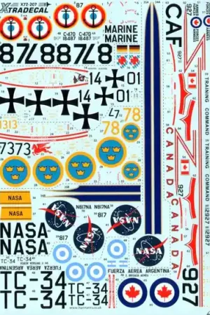 Xtradecal 72207 Douglas C-47 International Liveries (7 schemes) Usine Directe