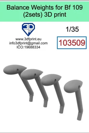 3DF 103509 Balance Weights for Bf-109 (3D-Pritned) Soldes