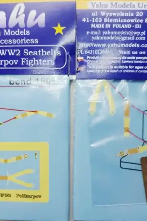Yahu Models S7225 WW2 Seatbelts - Polikarpov Réduction
