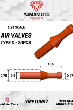 Yamamoto Model Parts TUN97 Air Valves Type D Seulement Aujourd'hui