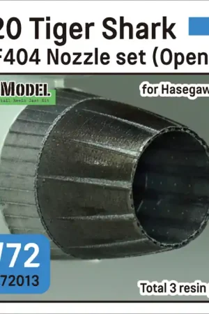 Populaire DEF Model DZ72013 F-20 Tigershark - Nozzle Set Opened (GE YF404-100 / for Hasegawa Kits)