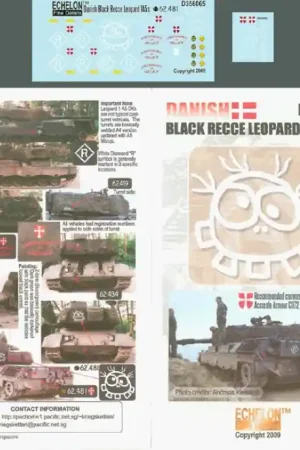 Echelon Fine Details D356065 Danish Black Recce Leopard 1 A5DKs Petit Prix