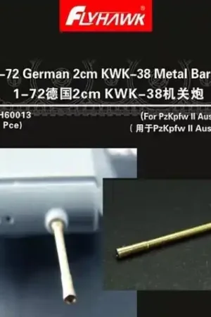 Flyhawk 60013 German 2cm KwK-38 Metal Barrel (for PzKpfw II Ausf. J) Usine Directe
