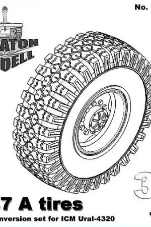 Balaton Modell BM7219 O-47 wheels set for ICM Ural-4320 Prix Choc