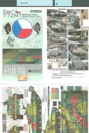 Echelon Fine Details D356024 Czech T-72M1 Livraison Express