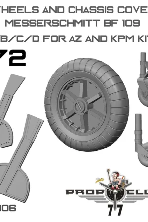 77propeller 7006 Messerschmitt Bf-109 A / B / C and D - Wheels and Chassis Cover (for AZ and KPM Kits) Bon Marché