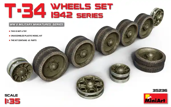 Prix Promo MiniArt 35236 T-34 Wheels Set 1942 Series