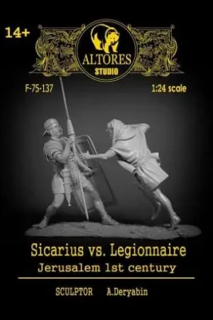 Duel au premier siècle en 75mm résine Altores Studio. Commander Vite