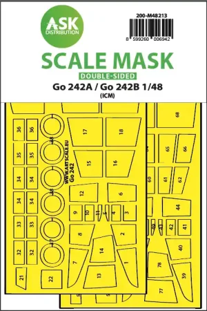 Art Scale Kit M48213 Gotha Go 242 A/B - Double-Sided Express Fit Mask (for ICM kits) Expédié Aujourd'hui