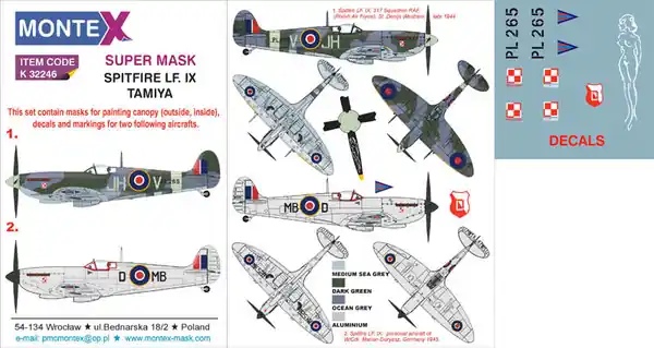 Top Vente Montex K32246 Spitfire Mk IX Tamiya