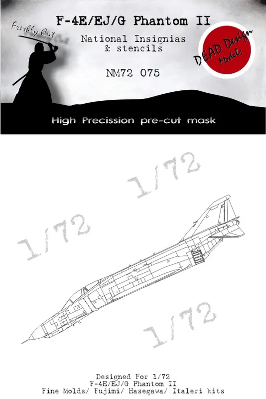DEAD Design Models NM72075 F-4E/EJ/G Phantom II National Insignias And Stencils (Fine Molds/Fujimi/Hasegawa/Italeri) Marque