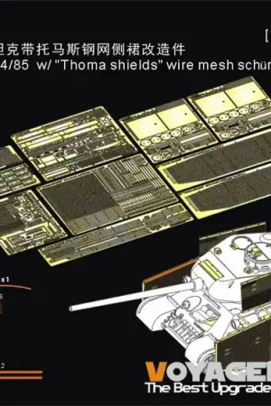 Bon Marché VoyagerModel.Co.Ltd PE351384 Russian WWII T-34/85 with Thoma Shields Wire Mesh Schurzen - Upgrade Set (for Border BT-027 Kit)