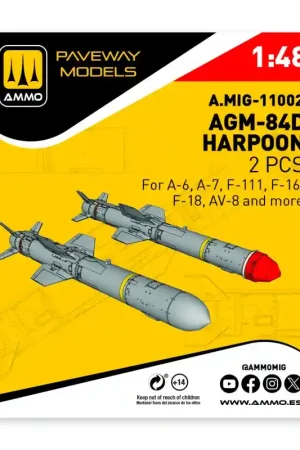 AMMO of Mig Jimenez 11002 AGM-84 D Harpoon (2 pcs / 3D-Printed) Acheter En Ligne