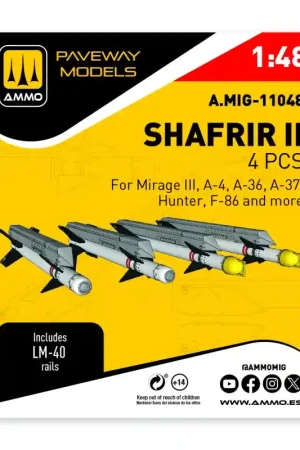 AMMO of Mig Jimenez 11048 Shafrir II (4 pcs / 3D-Printed) Expédié Aujourd'hui