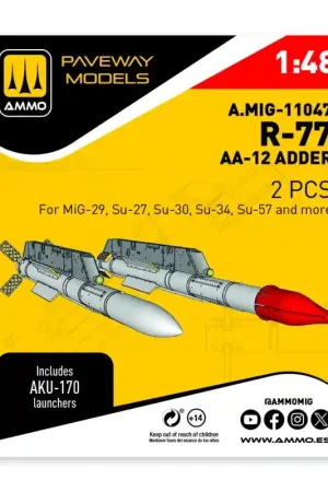 Promotion AMMO of Mig Jimenez 11047 R-77 - AA-12 Adder (2 pcs / 3D-Printed)