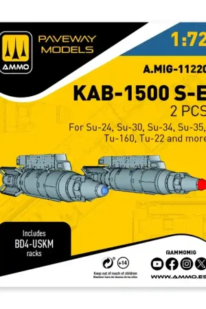 Nouveauté AMMO of Mig Jimenez 11220 KAB-1500 S-E (2 pcs / 3D-Printed)
