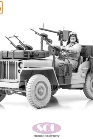 Usine Directe SOLMODEL MM978 British WWII SAS 1/4 Ton 4x4 Patrol Car - Conversion Kit (for Takom Kits / 3D-Printed)