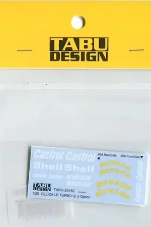 Seulement Aujourd'hui Tabu Design 20162 Toyota Celica LB Turbo - Gr.5 Option Decal Set (for Tamiya Kits)