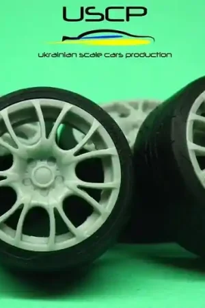 Paiement Sécurisé Ukrainian Scale Cars Production (USCP) 24W059B 18inch BBS CK with Stance Tires