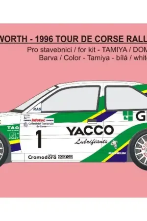 Haute Qualité Rejimodel 394 Ford Escort RS Cosworth - YACCO - Tour de Corse 1996 - Bernardini / Francois (for Tamiya and Domino Kits)