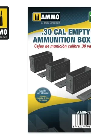 Réduction AMMO of Mig Jimenez 8107 .30 cal Empty Ammunition Boxes