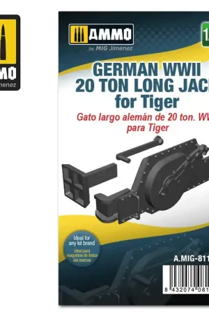 AMMO of Mig Jimenez 8119 German WWII 20 ton Long Jack for Tiger Quantité Limitée