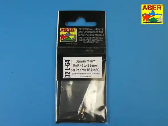 Aber 72L-064 Pz.Kpfw. IV Ausf. G - Lufa 75 mm KwK 40 l/43 (Zestaw Uniwerssalny) Acheter En Ligne