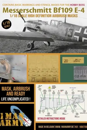 1 Man Army 18DET003 Messerschmitt Bf-109 E-4 (for Hobby Boss Kits) Promotion Saisonnière