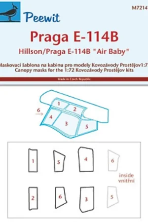 Peewit 72141 Canopy mask for Praga E-114B / Hillson Praga „Air Baby“ Kovozávody Prostìjov Vente Directe