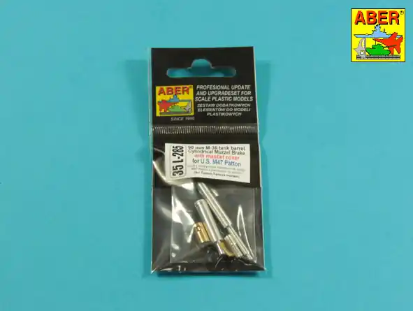 Aber 35L-285 Lufa 90mm M-36 z cylindrycznym hamulcem do amerykanskiego czołgu M47 Patton z pokrowcem na jarzmo Nouvel Arrivage