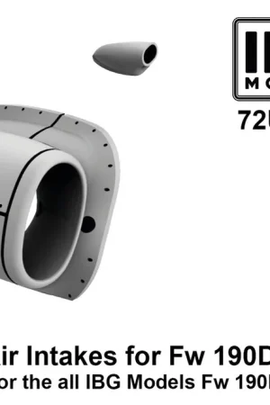 Commander Vite IBG 72U043 Focke-Wulf Fw-190 D-11 / D-12 / D-13 - Seamless Air Intakes 3D-Printed (for IBG kits)