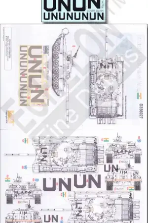 Echelon Fine Details D356027 UN Indian T-72M1s in Somalia Expédition Rapide