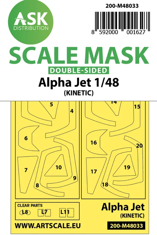 Jusqu'à Épuisement Des Stocks Art Scale Kit M48033 Alpha Jet double-sided