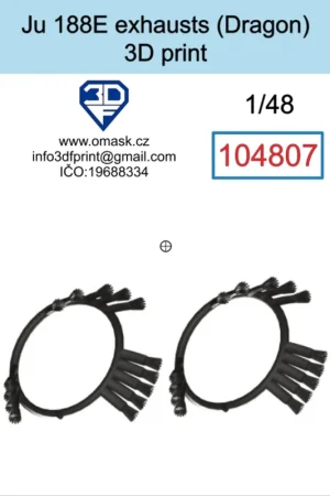 3DF 104807 Ju 188E Exhausts (For Dragon) Affaire À Saisir