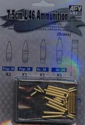 Jusqu'à Épuisement Des Stocks AFV Club 35085 7.5cm L/46 Ammunition