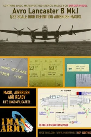 1 Man Army 32DET042 Avro Lancaster B Mk I (Border Model) Vente Directe