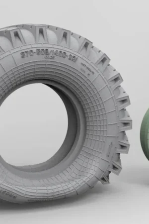 Zimi Model TC3D016 URAL 4320 - 3D-Printed Flat Tire (4 pcs) Authentique