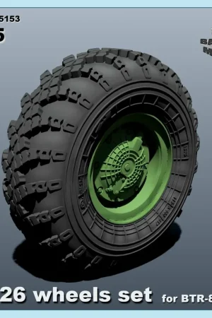 Livraison Express Balaton Modell BM35153 BTR-80 Wheels, Type K-126 - Set No. 1 (Black Cat Customs)