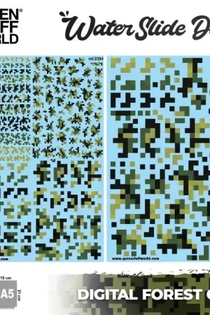 Green Stuff World 2394 Waterslide Decals - Digital Forest Camo Marque