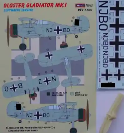 Prix Cassé Kora Models Dec7255 Gloster Gladiator Mk.I Luftwaffe
