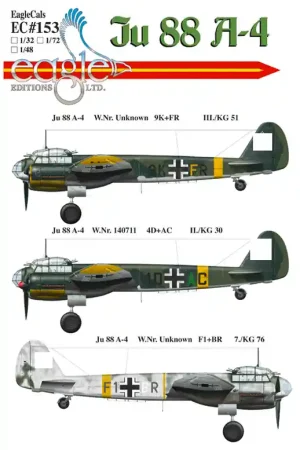Eagle Editions D153-72 Ju 88 A-4s Promotion Saisonnière