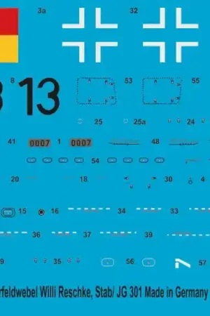 Acheter Direct Peddinghaus-Decals 2954 TA 152 H Black 13 Oberfeldwebel Willi Reschke 9 JG 301