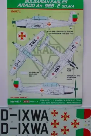 Livraison Express Kora Models Dec4877 Arado Ar-96B-2 Bulgarian AF Part I