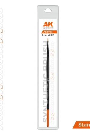 Offre Exclusive AK-Interactive B005 AK Synthetic Brush - Round 3/0