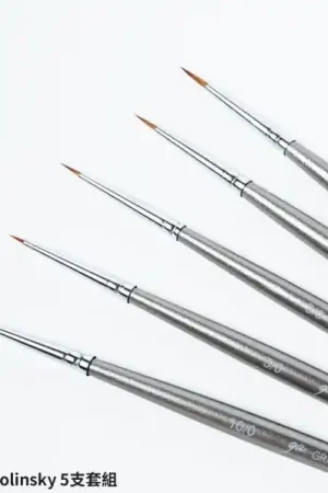Vente Directe Madworks GM-02 Madworks x Grandarts ProModel Kolinsky Blend Detail Brushes Set (0, 2/0, 3/0, 5/0, 10/0)