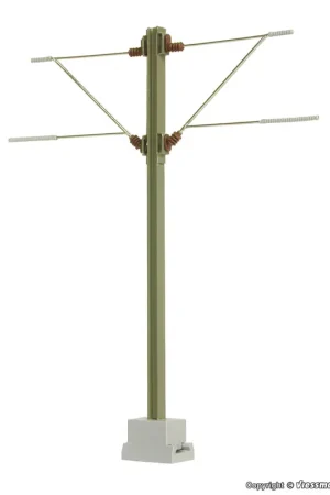 Viessmann 4124 Słup trakcyjny dwuramienny, profil H (98 mm) Expédition Rapide